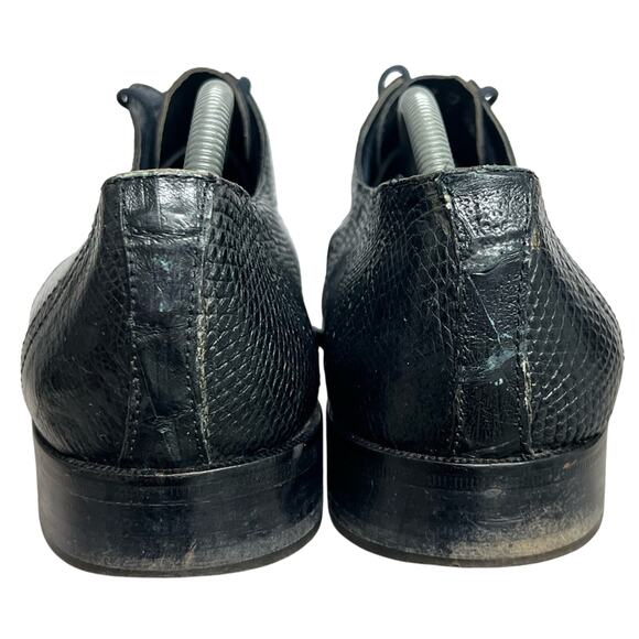 David Eden Genuine Crocodile Lizard Skin Oxford Mens 11 Shoes VERO CUDIO ITALY main image 9